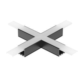 Крестовина PLS-LOCK-H25-Х90 BLACK (с экраном MAT-L) (Металл)