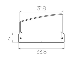 Накладной профиль DL-N 3507 Anod