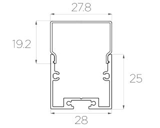 Накладной профиль DL-N 3025 Anod