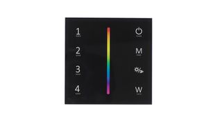 Сенсорная панель IDL-VS-62 Black 12-24V, 4x3A, 4x(36-72W), RGBW, RF 2.4GHz
