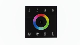 Сенсорная панель IDL-VS-74 Black 220V, RGB, 4 zone, DMX512, RF 2.4GHz