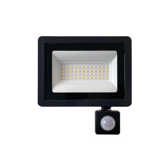 Светодиодный прожектор с выносным датчиком IP65 50W 6400K черный