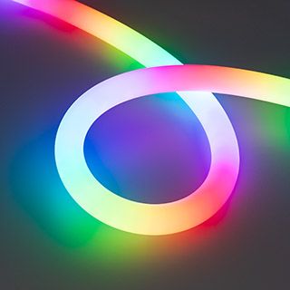 Светодиодная лента герметичная SPI-MOONLIGHT-TOP-F180-D25mm 12V RGB-PX2 360deg (20 W/m, IP65, 3535)