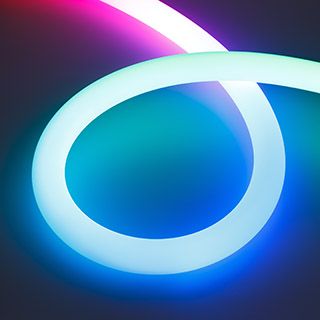 Светодиодная лента герметичная SPI-MOONLIGHT-TOP-G180-D40mm 12V RGB 360deg (21.6 W/m, IP65, 5m)