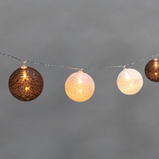 Тайские фонарики Вельвет 3,5 м, 20 LED, прозрачный ПВХ, теплый белый, питание USB