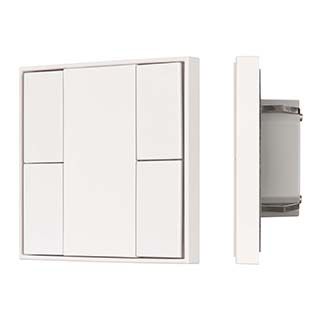 INTELLIGENT ARLIGHT Кнопочная панель KNX-301-22-4-SH-IN White (BUS, Frame) (IARL, IP20 Пластик, 3 го