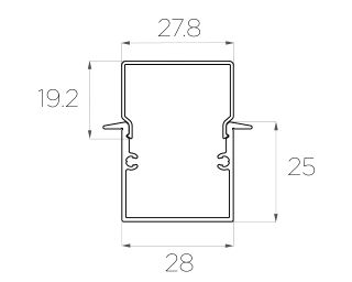 Встраиваемый профиль DL-V 3525 Anod